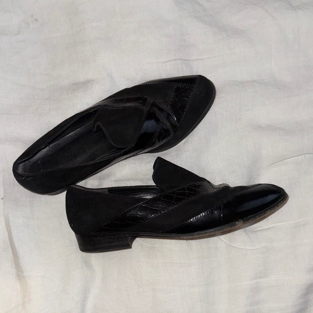 🖤🖤🖤ROBERT CLERGIE PARIS  Black FLATS loafers 38